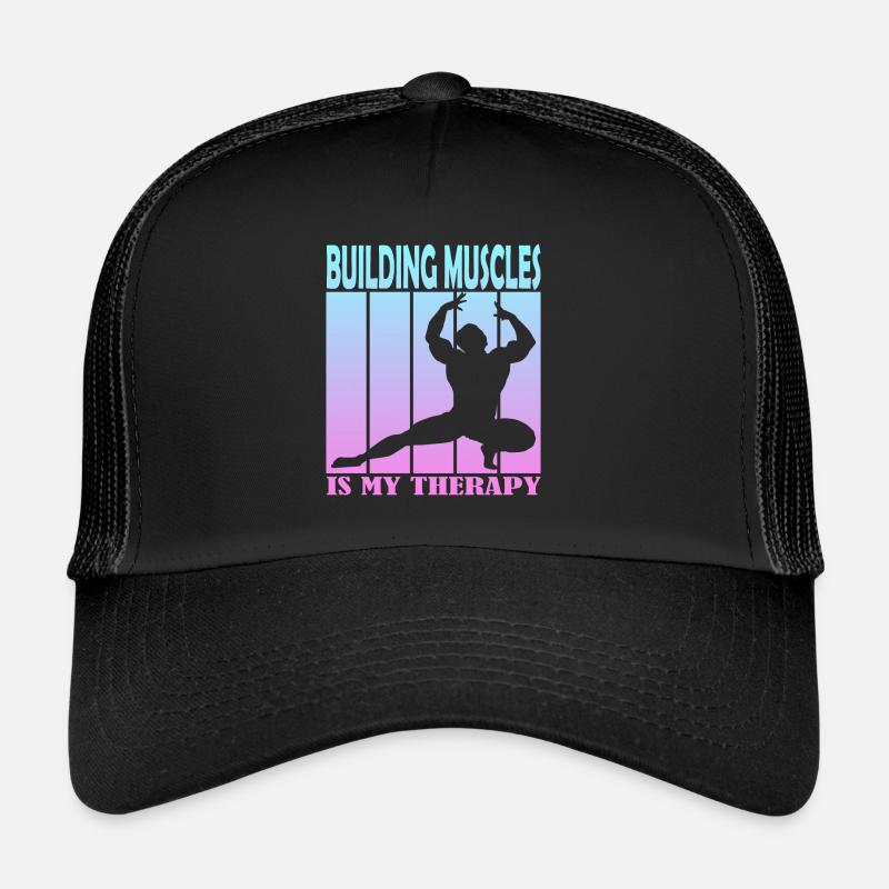 Construire des muscles est ma thérapie Casquette trucker 