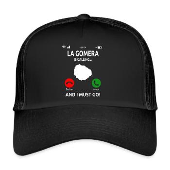 La Gomera Îles Canaries Vacances - Casquette trucker  - noir/noir - Devant