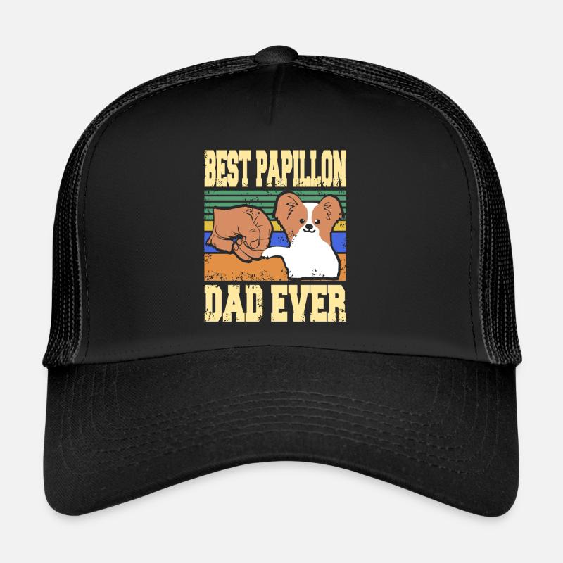 Best Papillon Papa Ever Toy Spaniel Trucker Cap