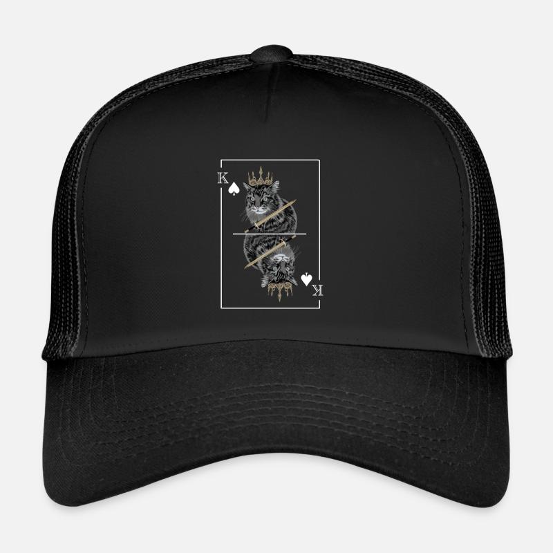 Cat Spades King Playing Card Cat Daddy Cat Mom Trucker Cap