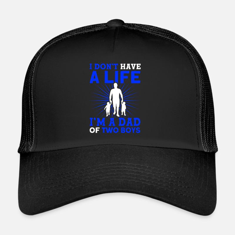 Vintage Father Dad Two Boys Trucker Cap