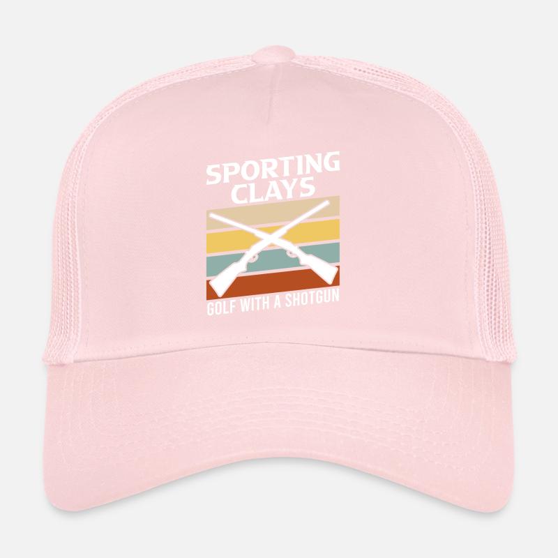 Tontaubenschießen Golf mit Shotgun Trucker Cap