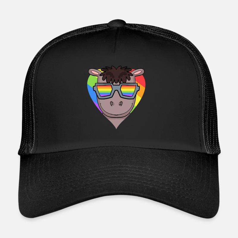 LGBT Tier Pferd Regenbogen Trucker Cap