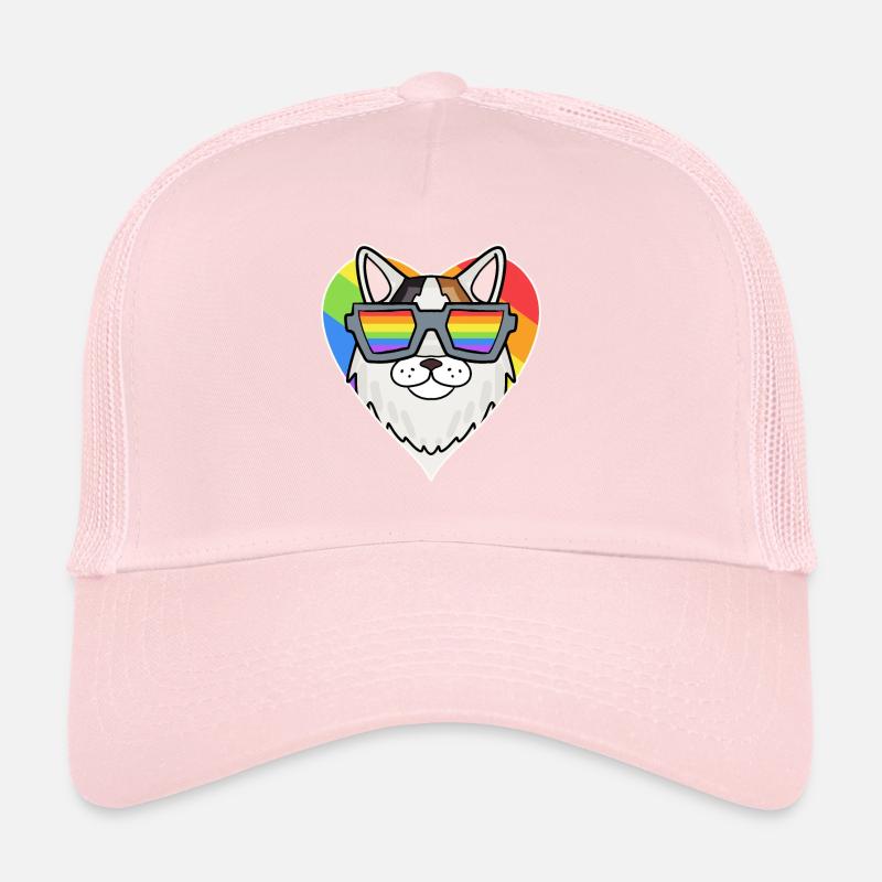 LGBT Katze Türkisch Van Regenbogen Trucker Cap