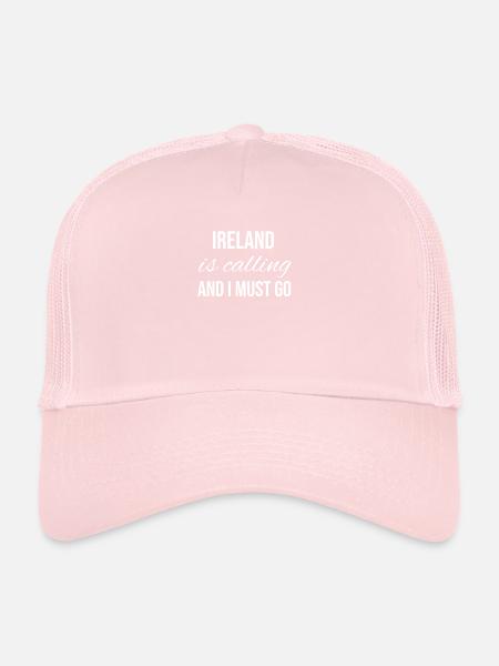 Irlande - Casquette trucker  - rose pâle - Devant