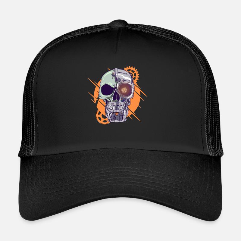 Cyborg Schädel Cyber Punk Cyber-Ästhetik Geschenk Trucker Cap