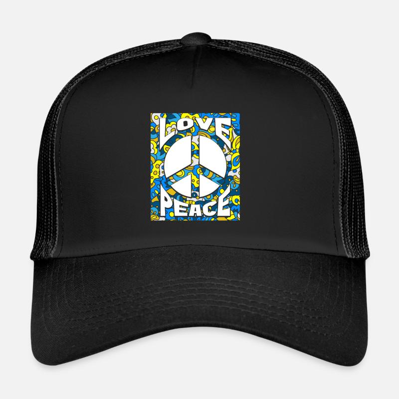 Peace Love Ukraine Trucker Cap