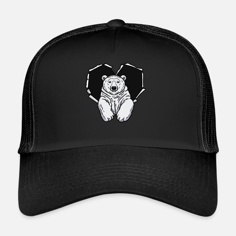 Crack Polar Bear Torn Hole Polar Bear Trucker Cap