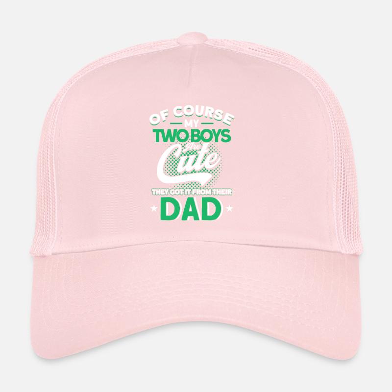 Weinlese Vater Papa Zwei Jungen Trucker Cap