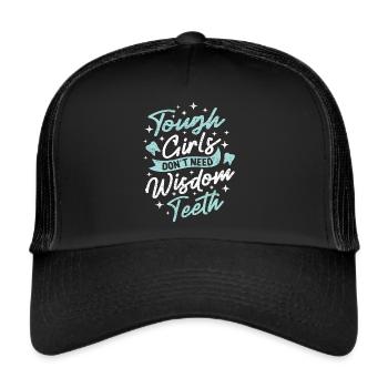 Weisheitszähne Zahnmedizin - Trucker Cap - Schwarz/Schwarz - Vorne