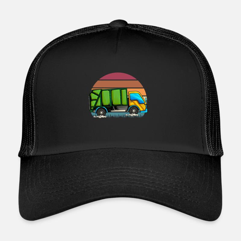 Camion à ordures Poubelles Déchets Déchets Casquette trucker 