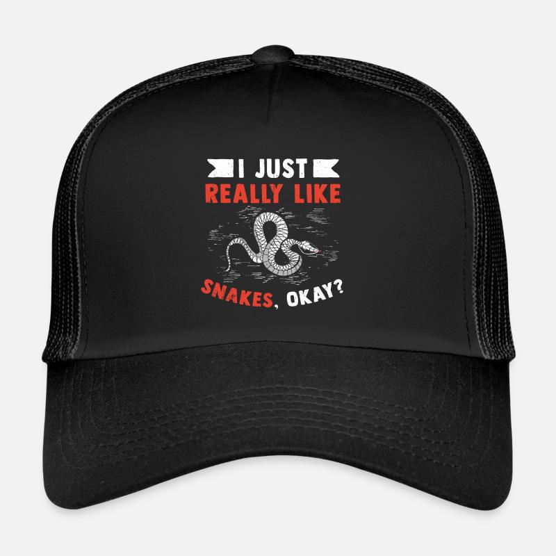 Snake Gift Animal Reptile Cobra Python Boa Trucker Cap