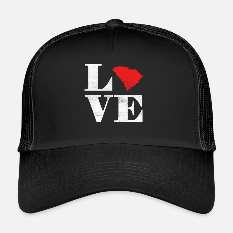 Fière Amérique Carte terrestre de l’État Amour Caroline du Sud Casquette trucker 