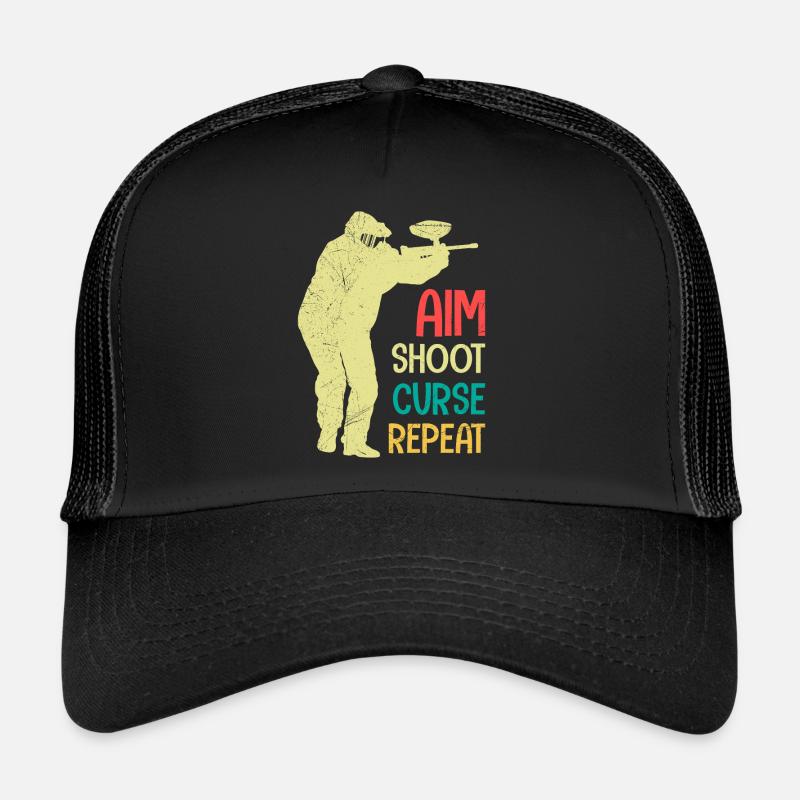 Zielen Schießen Fluchen nochmal Paintball Trucker Cap