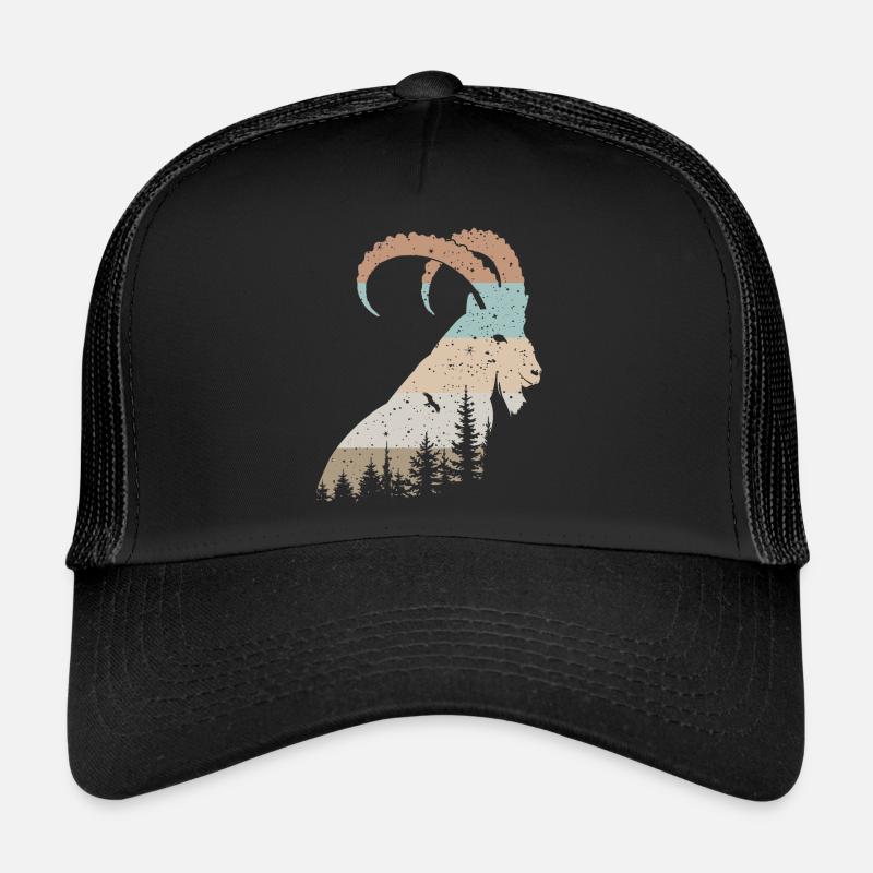 Steinbock - Trucker Cap - Schwarz/Schwarz