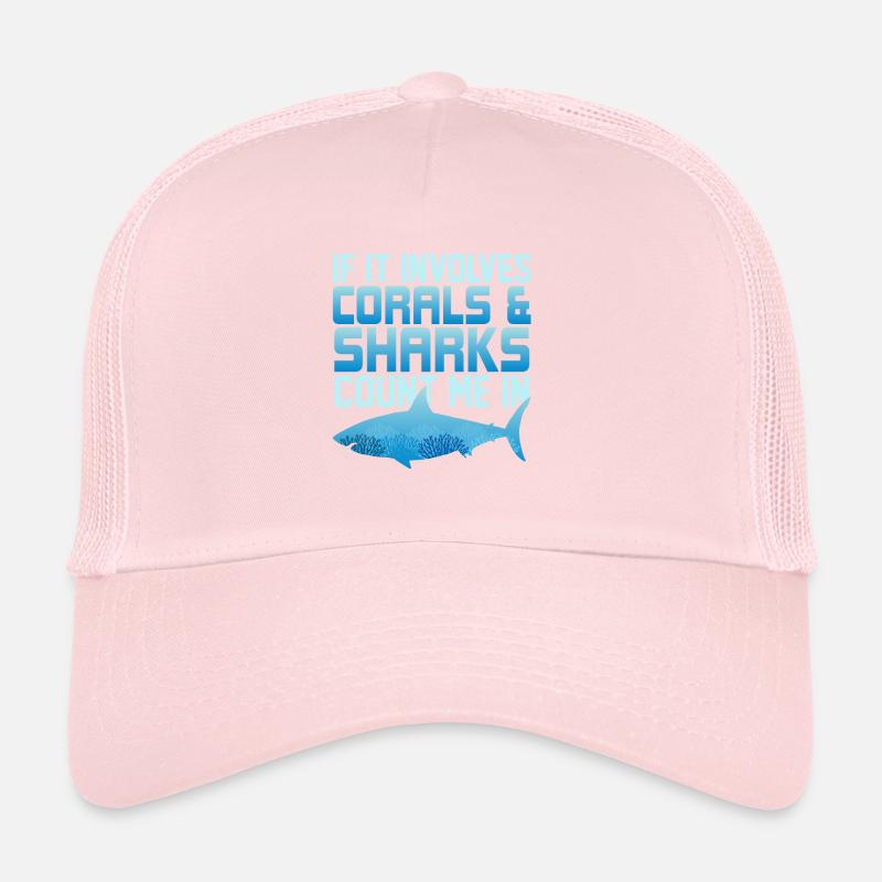 If It Involves Corals & Sharks Count Me In Marine Trucker Cap