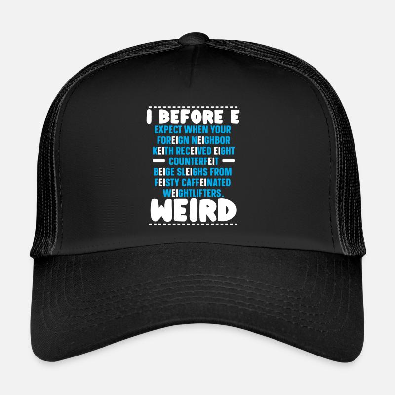 Grammaire Police Professeur d’anglais Anglais Écriture Casquette trucker 