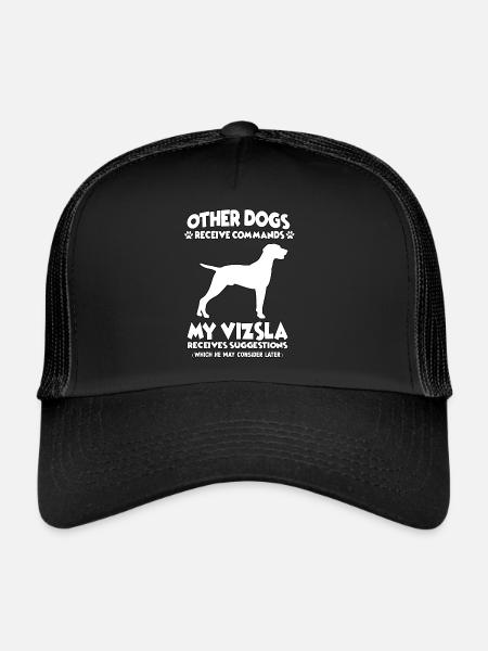 Cool Obedience Magyar Vizsla Dog Training Dogs - Trucker Cap - black/black - Front