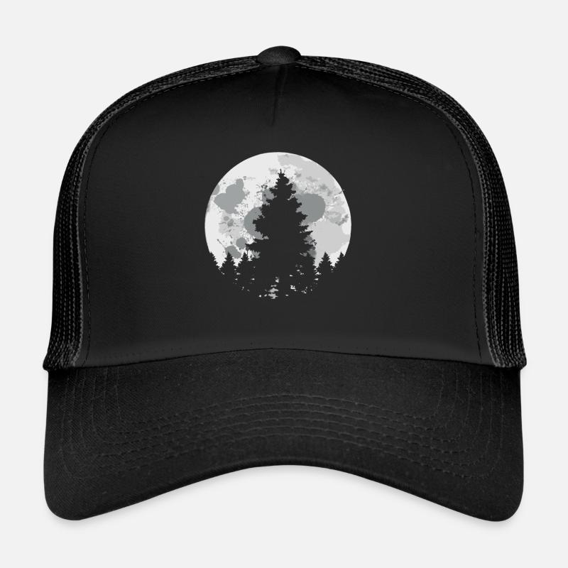 Camping Motorhome | Hikers | Full moon and Trucker Cap