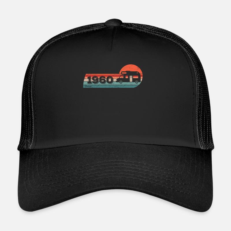 Motorhome Driver Camping born 1960 Birthday Trucker Cap