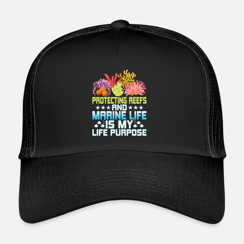 Protéger les récifs et la vie marine est mon objectif de vie Casquette trucker 