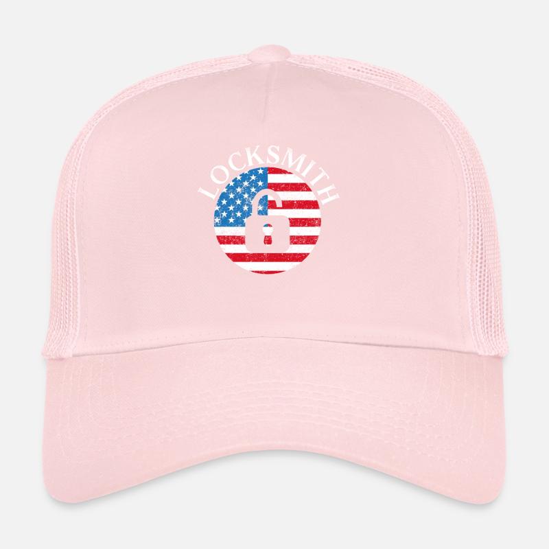 USA Flag Locksmith Lock Picking Locksmithing Trucker Cap