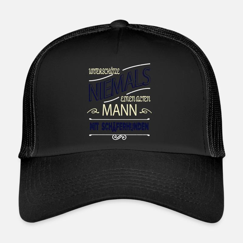 hund eigenschaft statement weihnachten hundefreund - Trucker Cap - Schwarz/Schwarz