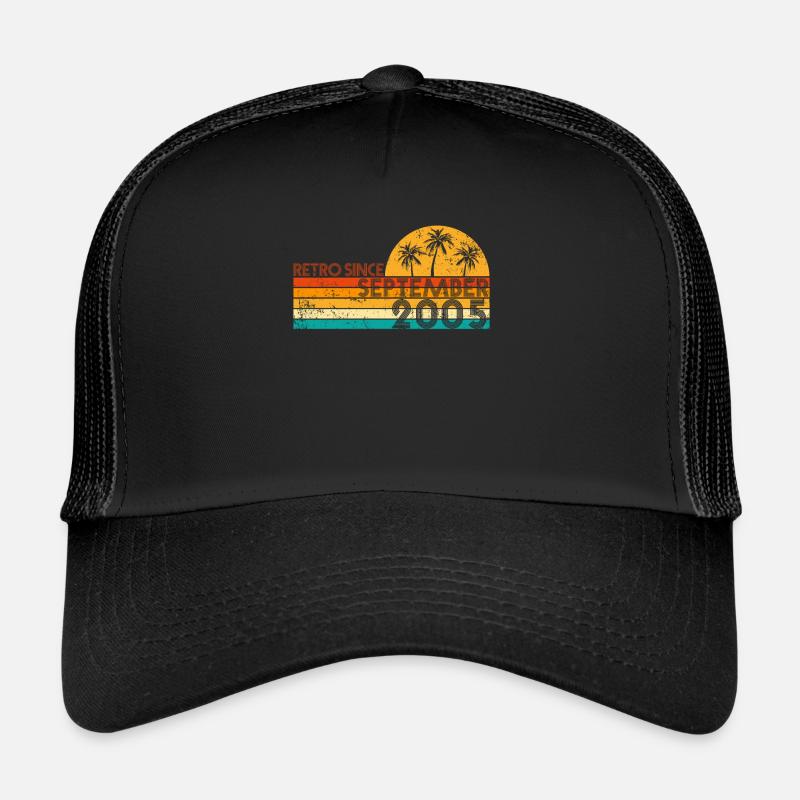Retro since September 2005 - Geburtstag im Septemb - Trucker Cap - Schwarz/Schwarz