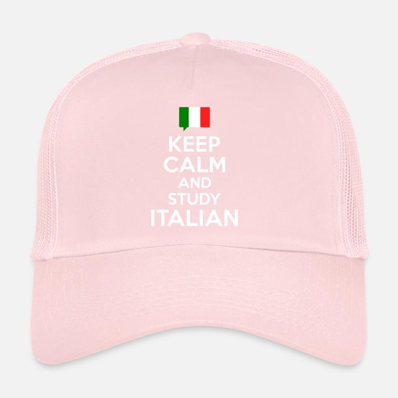 Keep Calm and study Italian Trucker Cap
