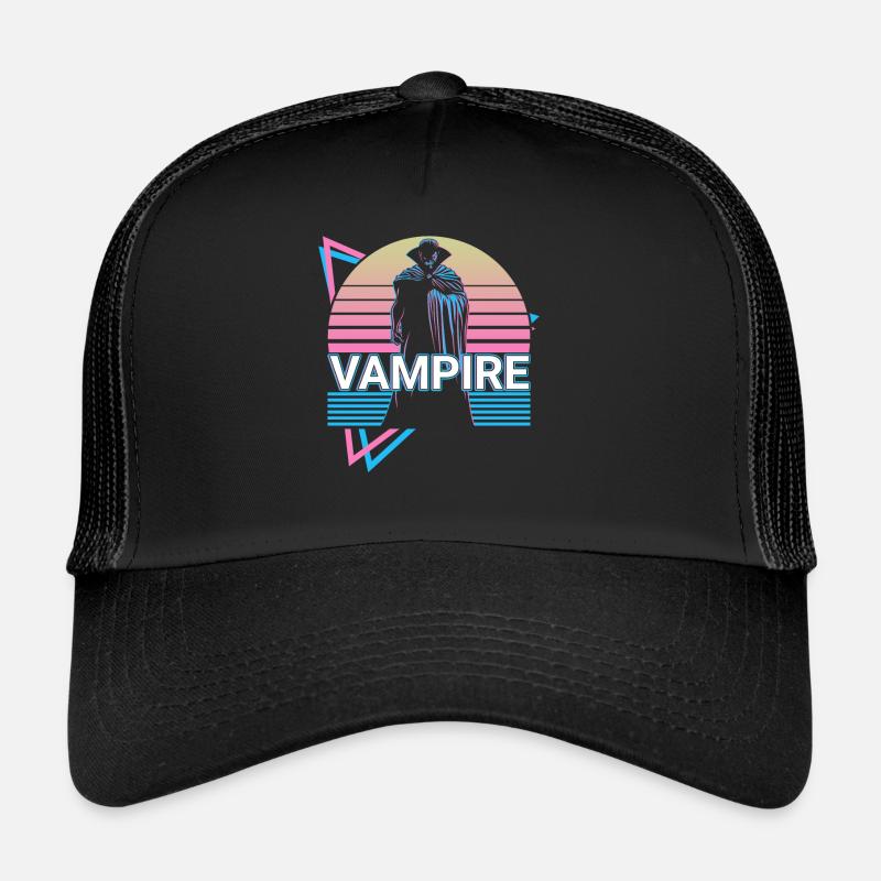 Vampir Halloween Blutsauger Retro Geschenk Trucker Cap