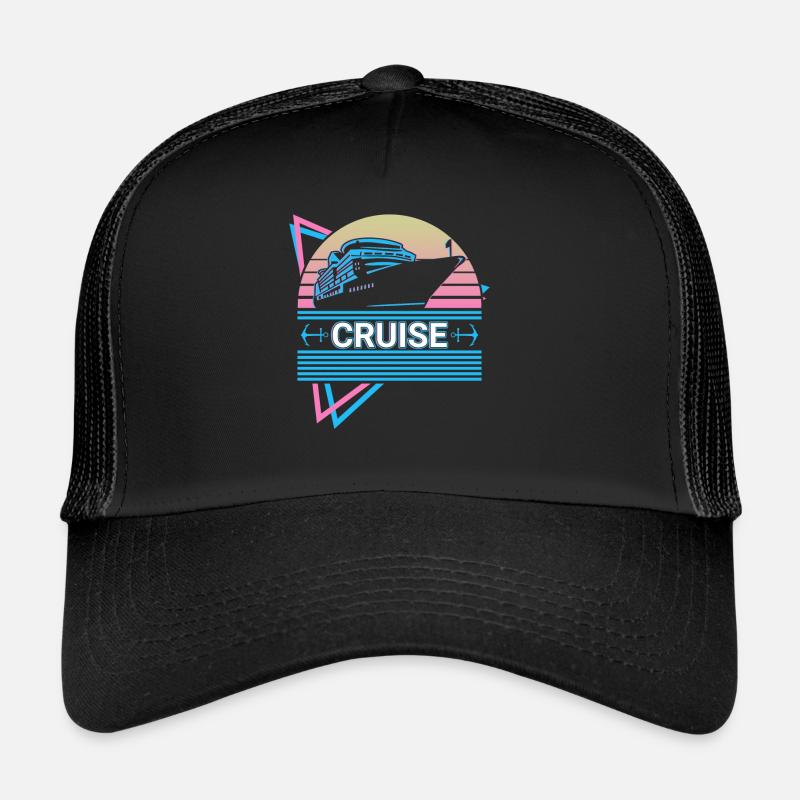 Cadeau rétro de navire de croisière Casquette trucker 