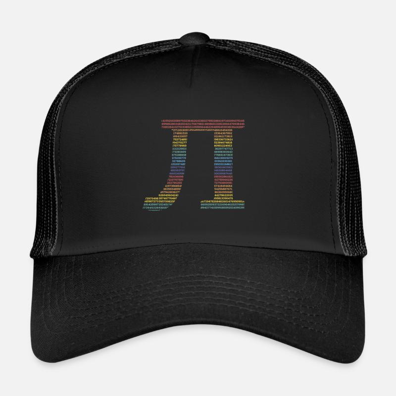 Pi Symbol Math Math Numbers Arc-en-ciel Casquette trucker 