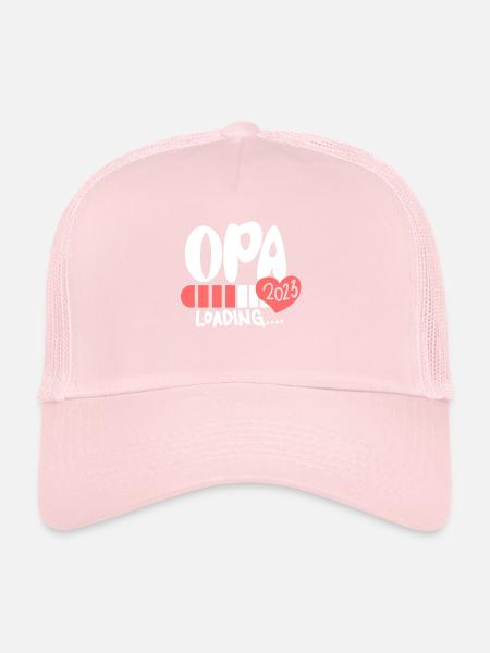 Opa 2023 - Opa werden - Bald Opa - Trucker Cap - Hellrosa - Vorne