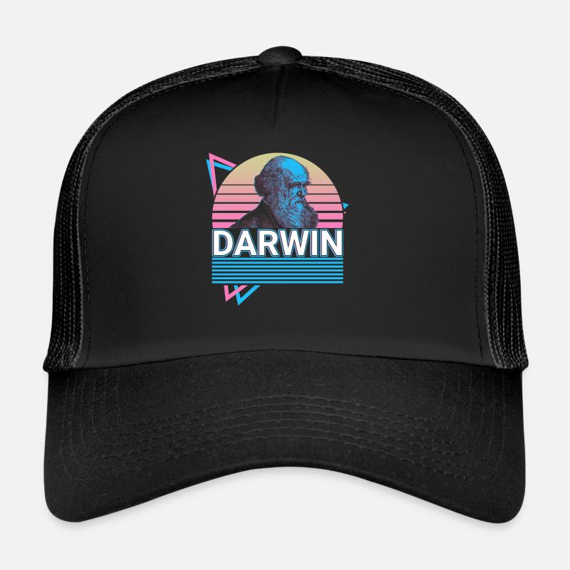 Charles Darwin Théorie de l’évolution Retro Gift Casquette trucker 
