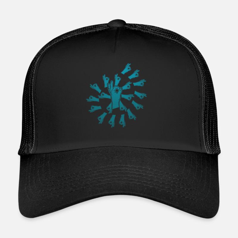 Reingeschaut Spirale Reingeguckt - Trucker Cap - Schwarz/Schwarz