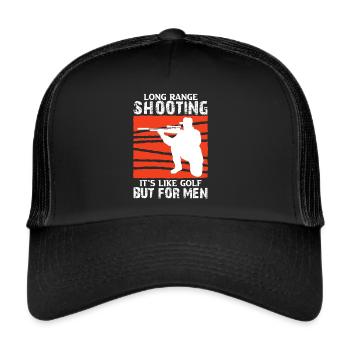 Long Range Shooting - Trucker Cap - Schwarz/Schwarz - Vorne