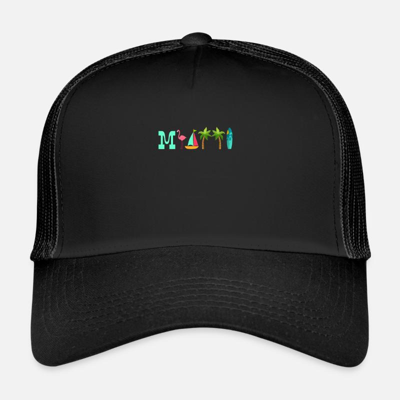 Miami - Trucker Cap - Schwarz/Schwarz
