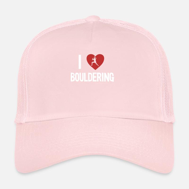 I love Bouldering Climbing Indoor Speed Climber Trucker Cap