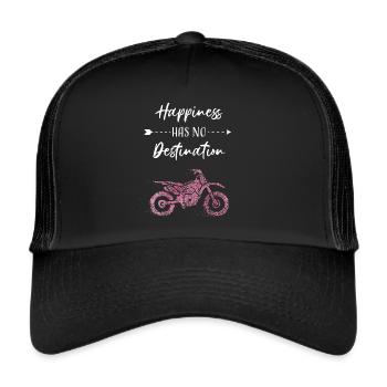 Motorradfahrerin Bikerin Motorradfahren - Trucker Cap - Schwarz/Schwarz - Vorne