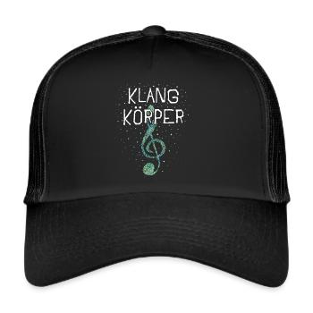 Klangkörper Sänger Sängerin Sopran Chor - Trucker Cap - Schwarz/Schwarz - Vorne
