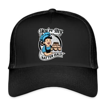 You’re My Batter Half - Gâteau - Cuisson - Boulanger - Casquette trucker  - noir/noir - Devant