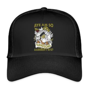Aye Am So Handsome, Aarrren’t Aye? - Pirates - Casquette trucker  - noir/noir - Devant