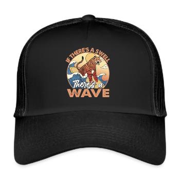 S’il y a une volonté, il y a une vague - Tiger - Surf - Casquette trucker  - noir/noir - Devant