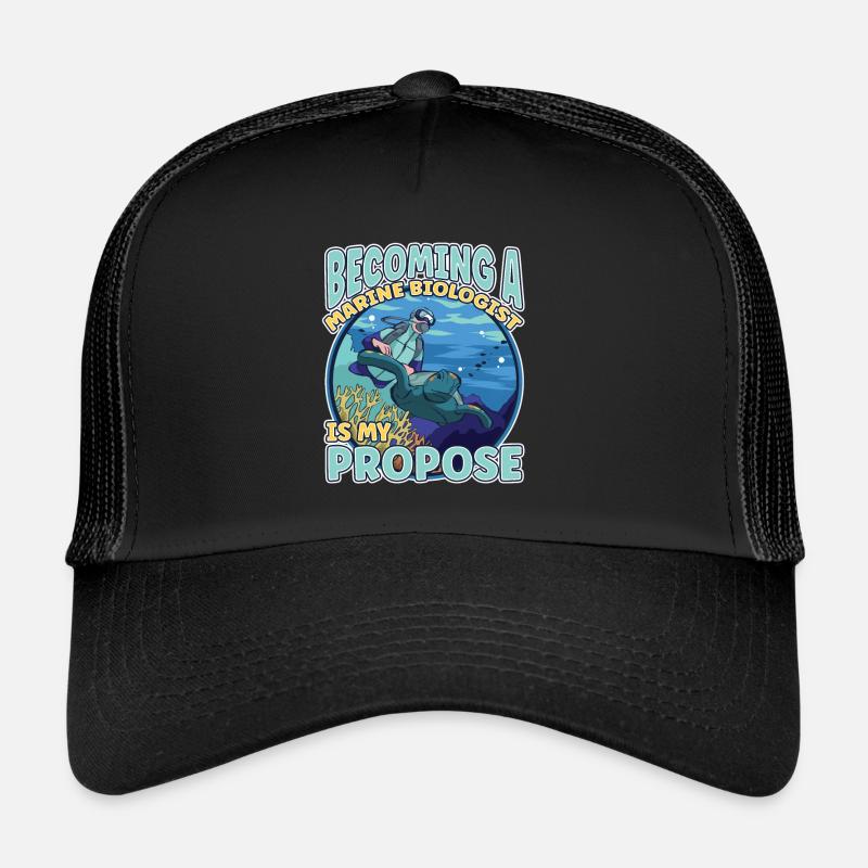 Becoming a future Marine Biologist is my propose Trucker Cap