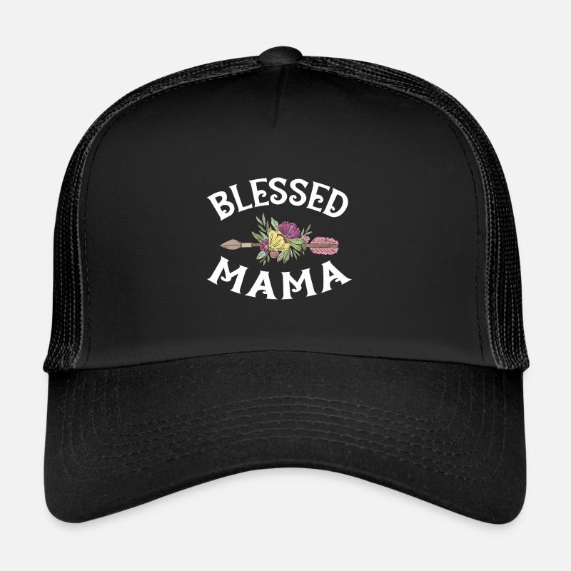 blessed mama - Trucker Cap - Schwarz/Schwarz