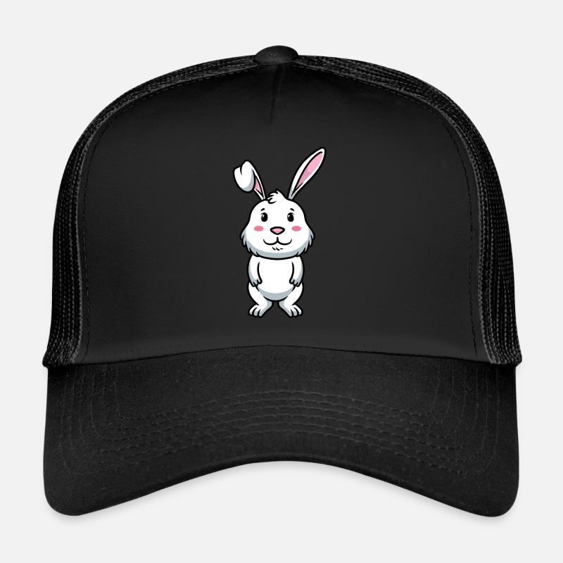 White Rabbit Emoticons Rabbit Trucker Cap