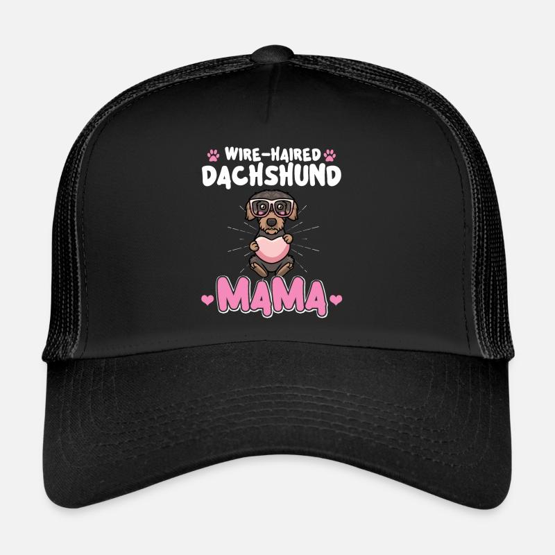 Teckel aux cheveux rugueux Mama Casquette trucker 