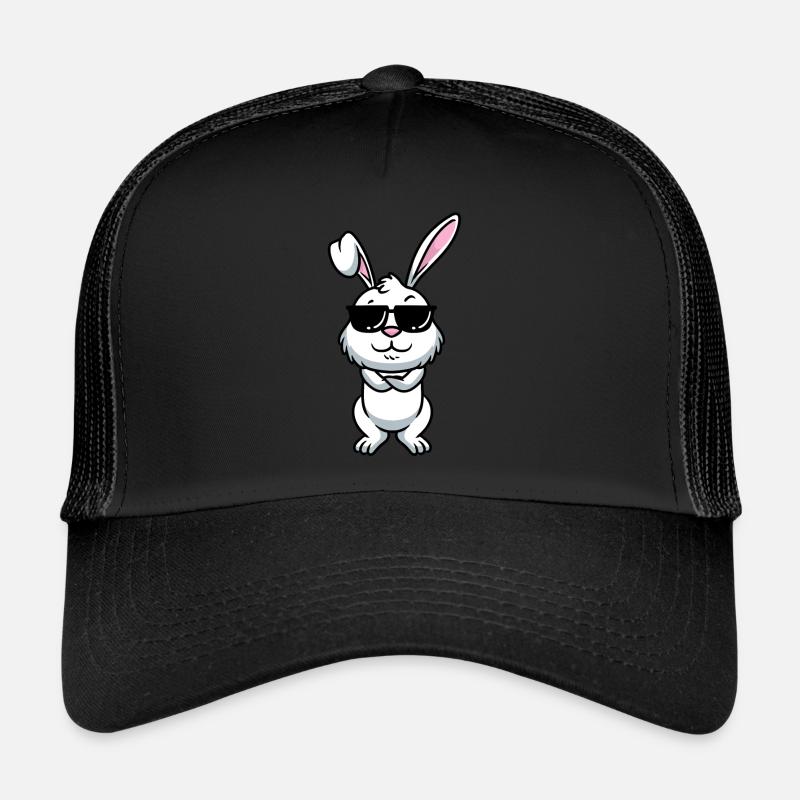 Lapin Blanc Emoticons Lapin Casquette trucker 