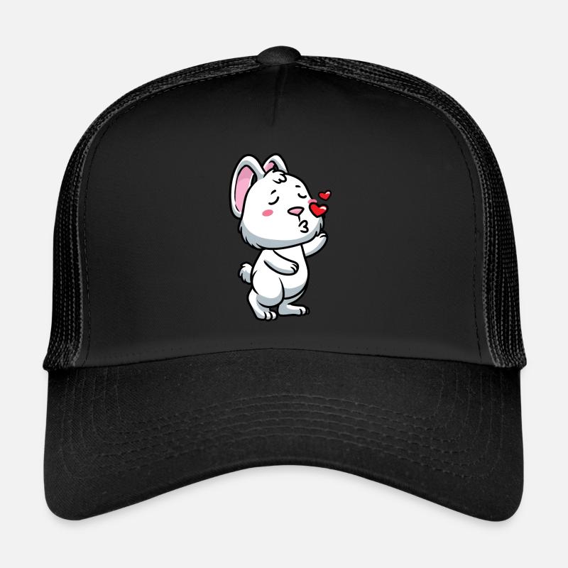 Lapin Blanc Emoticons Lapin Casquette trucker 