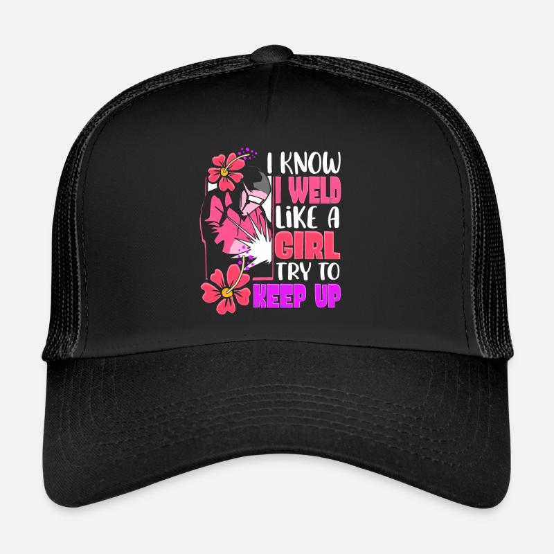 Je soude comme une fille soude Casquette trucker 